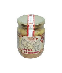 Консервована "Квасоля зі свининою"