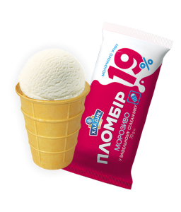  Морозиво "Пломбір 19%"  у вафельному стаканчику, 70г