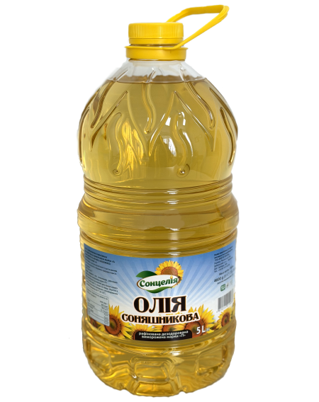 Олія соняшникова рафінована  ТМ "Сонцелія",  5л