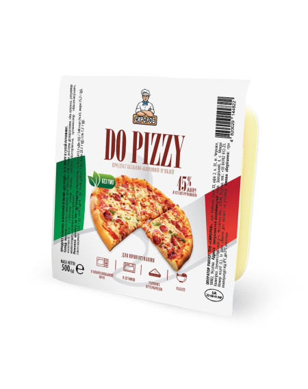 Продукт білково-жировий м’який “Do Pizzy” ТМ “Сиророб” 45%,  0,5кг