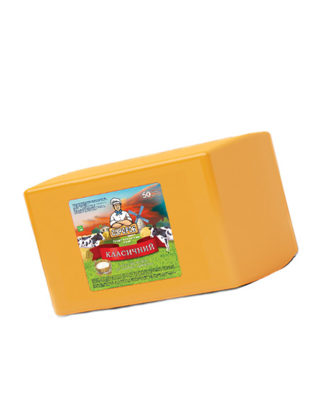 Сирний продукт “Класичний” 50% ТМ “Сиророб”, брус  ~4,3кг