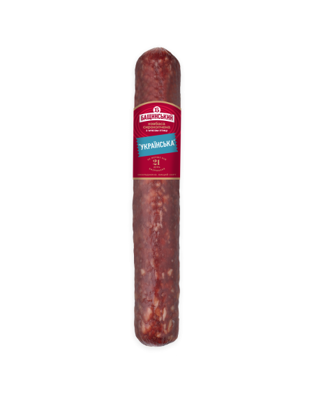 Ковбаса з м`ясом птиці "Українська"  ТМ Бащинський  ~0,28кг