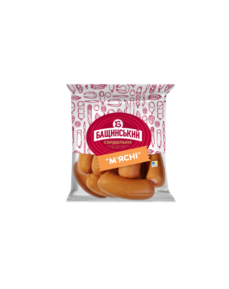 Сардельки "М`ясні"  ТМ Бащинський ~0,938 кг 