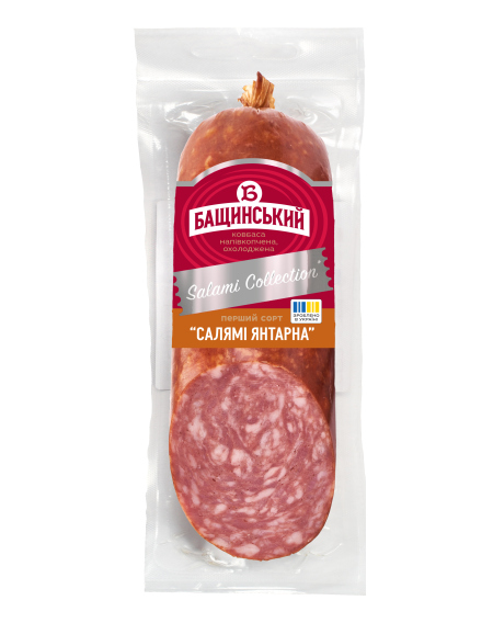 Ковбаса "Салямі Янтарна"  ТМ Бащинський  ~0,21кг