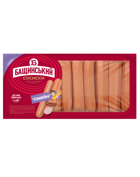 Сосиски "Сімейні" (для випічки) ТМ Бащинський   ~2,5кг