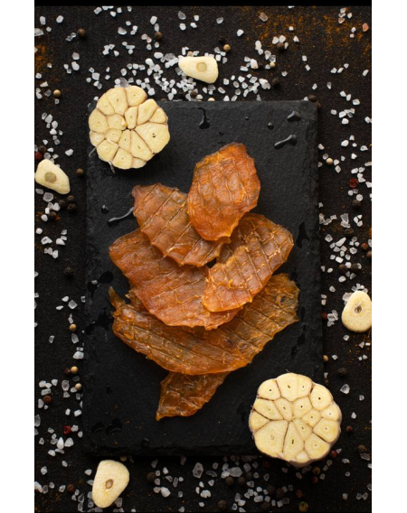 М`ясо  курки солоно-сушене "З часником" ТМ Теплі моря   1,0кг