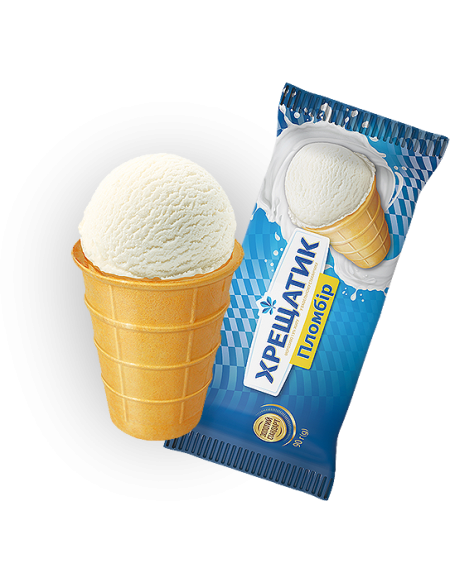 "Хрещатик" пломбір 15% у вафельному стаканчику, 100г