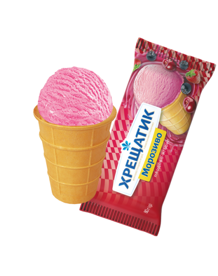 "Хрещатик" плодово-ягідне  у вафельному стаканчику, 80г