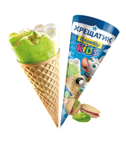 "Хрещатик KIDS" пломбір 12% зі смаком Фісташка-Ваніль, 80г