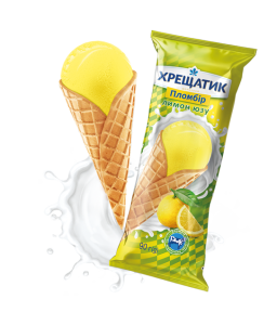 "Хрещатик" пломбір зі смаком лимон юзу 12% , 90г