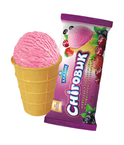 "Сніговик" плодово-ягідне  у вафельному стаканчику, 80г