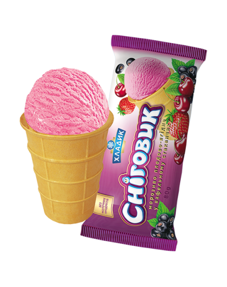 "Сніговик" плодово-ягідне  у вафельному стаканчику, 80г