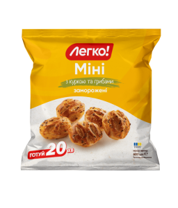 Булочки Міні з куркою та грибами ТМ Легко 500г